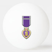 Aanpasbaar Paarse Hart-medaille Pingpongbal (Voorkant)