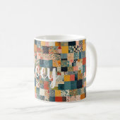 Aanpasbaar Patchwork Patroon Koffiemok (Voorkant rechts)