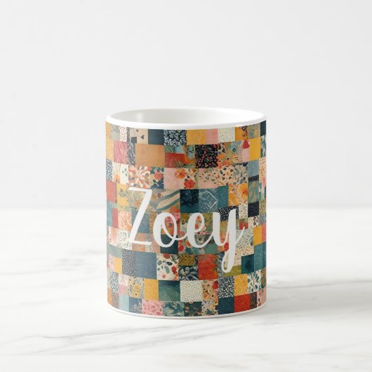 Aanpasbaar Patchwork Patroon Koffiemok (Center)