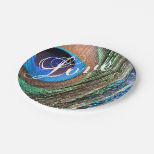 Aanpasbaar Peacock-Bord Papieren Bordje