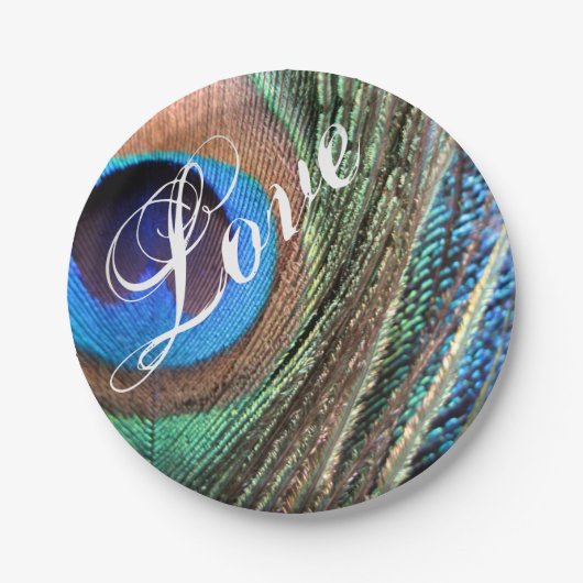 Aanpasbaar Peacock Feather Bord (Voorkant)