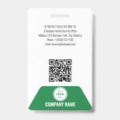 Aanpasbaar personeels-ID-badge Groen Badge (Achterkant)