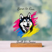 Aanpasbaar Pop Art Husky-ontwerp Acryl Bord (Neutraal)