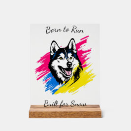 Aanpasbaar Pop Art Husky-ontwerp Acryl Bord