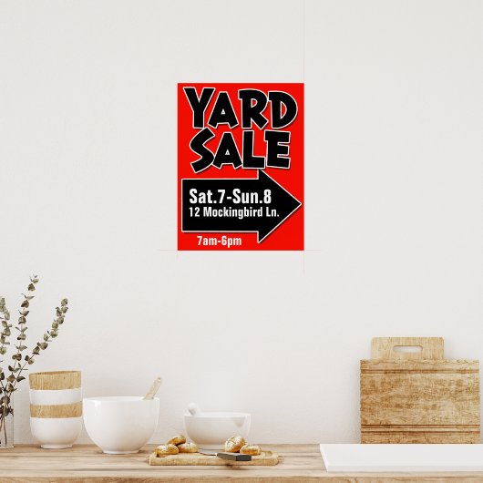 Aanpasbaar poster voor GARDE VERKOOP (Keuken)