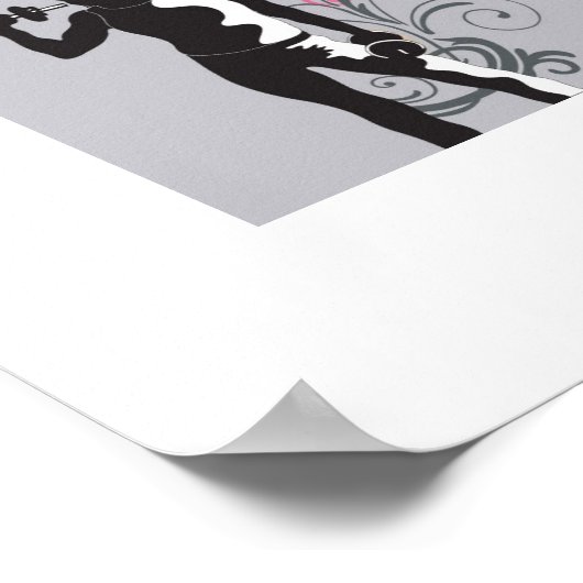 Aanpasbaar Poster vrouw (Hoek)