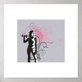 Aanpasbaar Poster vrouw (Voorkant)