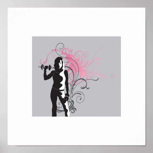 Aanpasbaar Poster vrouw (Voorkant)