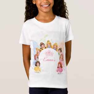 Aanpasbaar prinses meisje verjaardag T-shirt