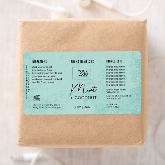 Aanpasbaar Product Mint Rustic Etiket (Insitu)