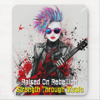 Aanpasbaar Punk Meisje Gitarist Art Inspirerend Muismat