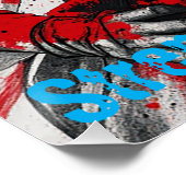 Aanpasbaar Punk Meisje Gitarist Art Inspirerend Perfect Poster (Hoek)