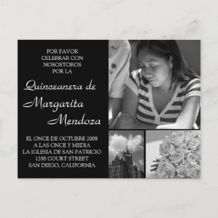 Aanpasbaar Quinceanera Invitacion Tarjeta Uitnodiging Briefkaart