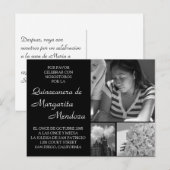 Aanpasbaar Quinceanera Invitacion Tarjeta Uitnodiging Briefkaart (Voorkant / Achterkant)