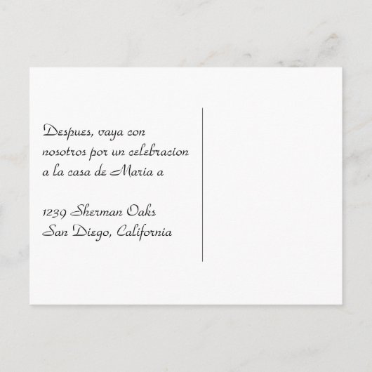 Aanpasbaar Quinceanera Invitacion Tarjeta Uitnodiging Briefkaart (Achterkant)