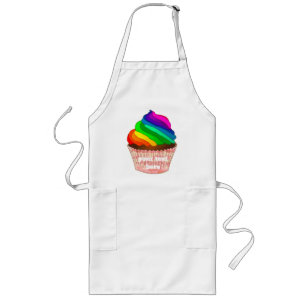Aanpasbaar Regenboog Cupcake Pride Design Lang Schort