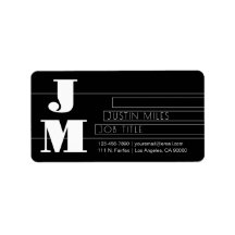 Aanpasbaar retro-modern zwart-wit monogram