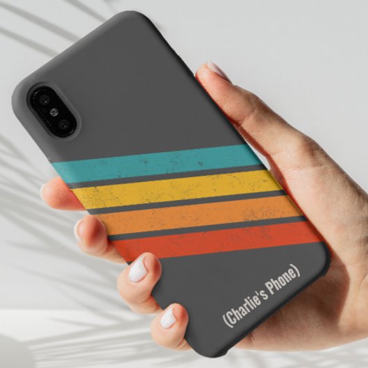 Aanpasbaar retro telefoonhoesje Minimalistisch ont iPhone Hoesje