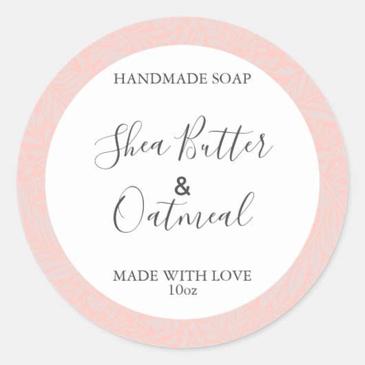 Aanpasbaar Roos van het flessenpatroon op zeep Lab Ronde Sticker (Voorkant)