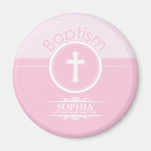 Aanpasbaar, Roze Meisje Kind van God Doop Magneet