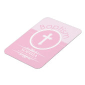 Aanpasbaar, Roze Meisje Kind van God Doopsel Magneet (Linkerzijde)