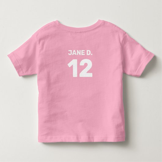 Aanpasbaar roze (voor- en achterzijde) baby kinder shirts (Achterkant)