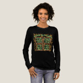 Aanpasbaar Rustiek Blad Collage Lange Mouwen Shirt (Voorkant)
