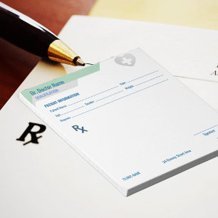 Aanpasbaar RX-blok voor artsen - Receptblok Notitieblok