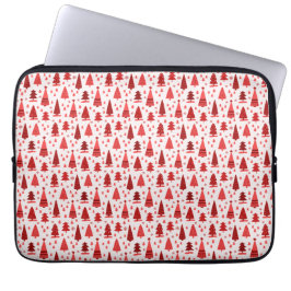 Aanpasbaar Schattige kerstdennenboompatroon Laptop Sleeve
