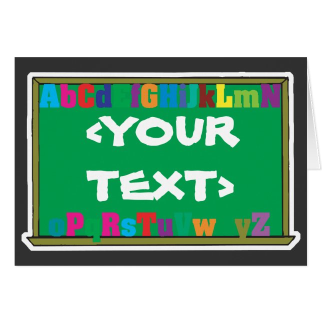Aanpasbaar schoolbord, <YOURTEXT> (Voorkant Horizontaal)