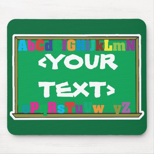 Aanpasbaar schoolbord, <YOURTEXT> Muismat (Voorkant)