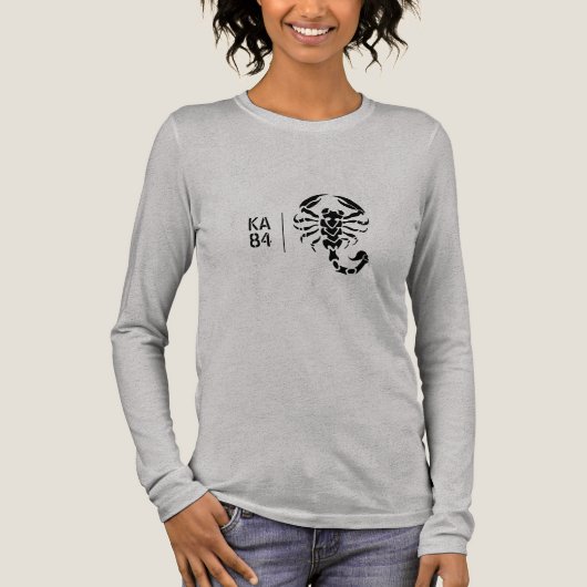 Aanpasbaar - Schorpioen en uw initialen Tri-Blend Shirt (Voorkant)