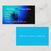 Aanpasbaar scuba-duiken visitekaartje (Voorkant / Achterkant)