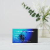 Aanpasbaar scuba-duiken visitekaartje (Staand voorkant)