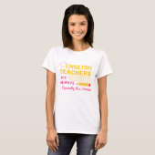 Aanpasbaar shirt voor Engelse leraren (Voorkant volledig)