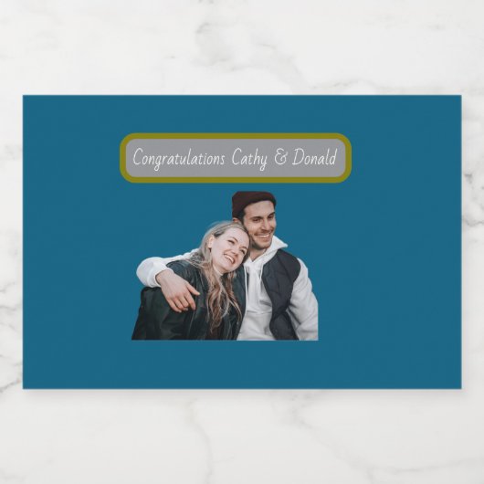 Aanpasbaar Sparkling Wijnetiket (Enkel label)