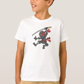 Aanpasbaar springend ninja-ontwerp t-shirt (Voorkant)