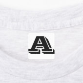 Aanpasbaar strijkijzer op letters labels (Aangebracht)