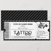 Aanpasbaar Tattoo Cadeaubon Certificaat Kaart (Voorkant / Achterkant)