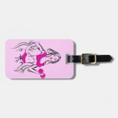 Aanpasbaar teken met lipstick - Roze Bagagelabel (Voorkant horizontaal)