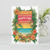 Aanpasbaar Tropisch Bloemend Reggae Feest Kaart (Staand voorkant)