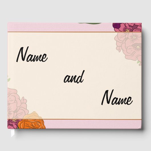 aanpasbaar trouwgastboek gastenboek (Voorkant)