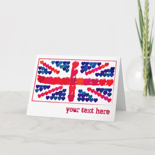 Aanpasbaar: Union hearts Kaart (Voorkant)