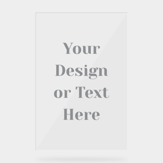 Aanpasbaar Uw Ontwerp of Tekst Hier Persoonlijk Acryl Bord (Voorkant)