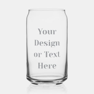 Aanpasbaar Uw Ontwerp of Tekst Hier Persoonlijk Blikvorm Glas