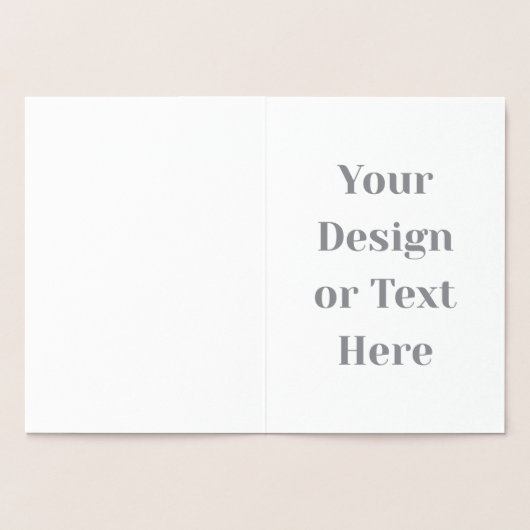 Aanpasbaar Uw ontwerp of tekst hier Persoonlijk Folie Kaarten (Binnen)