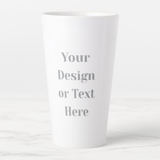Aanpasbaar Uw Ontwerp of Tekst Hier Persoonlijk Latte Mok (Voorkant)