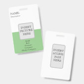 AANPASBAAR VERTICAAL ID-BADGE BADGE (Voor- en achterkant)