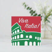Aanpasbaar Viva Italia Patriotic Italy Kaart (Staand voorkant)