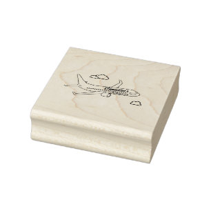 Aanpasbaar Vliegtuig Rubberstempel